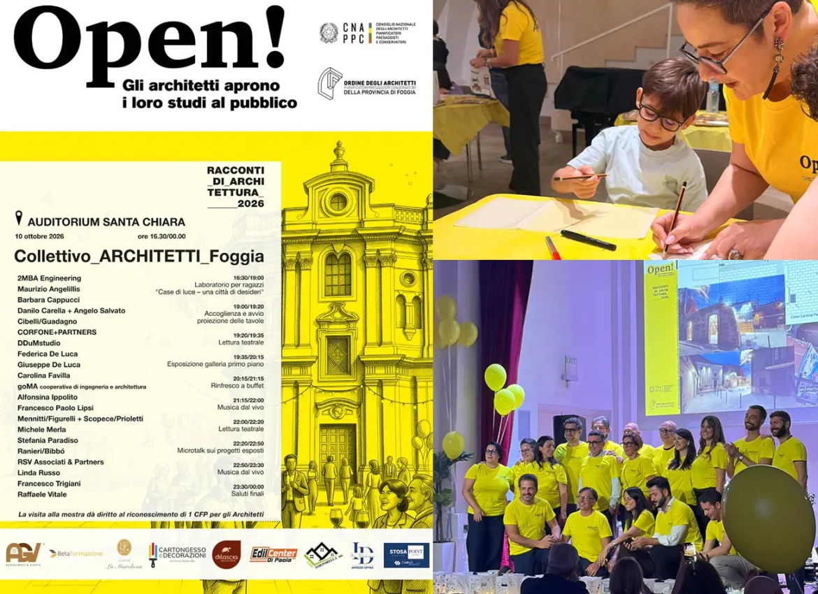 Open! Studi Aperti: l’Architettura che unisce. Il nostro racconto dall'Auditorium Santa Chiara a Foggia